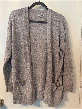 Sonoma Gray Open-Front Knit Cardigan